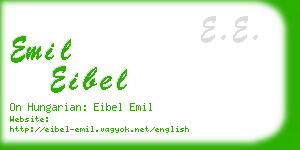 emil eibel business card